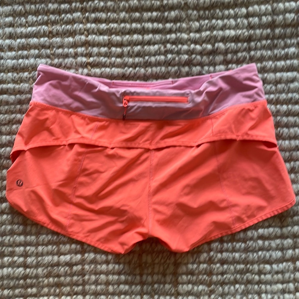 Lululemon run speed shorts - tangerine